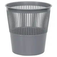 Корзина для бумаг BRAUBERG сетчатая, 9 л, серая, 237002