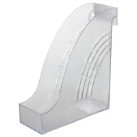 Лоток вертикальный для бумаг BRAUBERG "Office", 255х95х290 мм, прозрачный, 237231