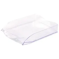 Лоток горизонтальный для бумаг BRAUBERG "Delta", A4 (340х270х60 мм), прозрачный, 237262