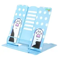 Подставка для книг и учебников большая BRAUBERG KIDS "Lil Paws", регулируемый угол наклона, металлическая, 238053