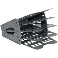 Лоток для бумаг веерный СТАММ, 5-ти секционный, серый