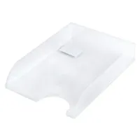 Лоток горизонтальный для бумаг BRAUBERG "Standard", 350х253х65 мм, прозрачный, 238349