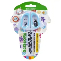 Ножницы 130 мм, фигурные рукоятки с резиновыми вставками "Далматин", с чехлом, BRAUBERG KIDS, 238352