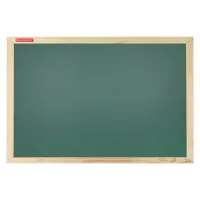 Доска для мела магнитная 30х45 см, зеленая, деревянная рамка, BRAUBERG "Wood", 238797