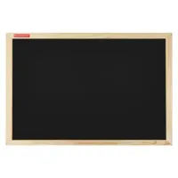 Доска для мела магнитная 30х45 см, черная, деревянная рамка, BRAUBERG "Wood", 238801
