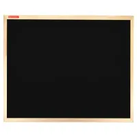 Доска для мела магнитная 50х70 см, черная, деревянная рамка, BRAUBERG "Wood", 238803