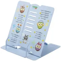 Подставка для книг и учебников большая BRAUBERG KIDS "Cute Owl" с единицами измерения, регулируемый угол наклона, металлическая, 238962