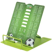Подставка для книг и учебников BRAUBERG KIDS mini "Football" с таблицей умножения, регулируемый угол наклона, металлическая, 238968