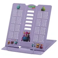 Подставка для книг и учебников BRAUBERG KIDS mini "Monsters" с таблицей умножения, регулируемый угол наклона, металлическая, 238976