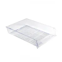 Лоток горизонтальный для бумаг BRAUBERG ECO, 330х245х65 мм, сетчатый, прозрачный, 239013