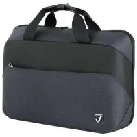 Сумка портфель BRAUBERG MODERN с отделением для ноутбука 15-16", откидная крышка, серая, 29х42х11 см, 270828
