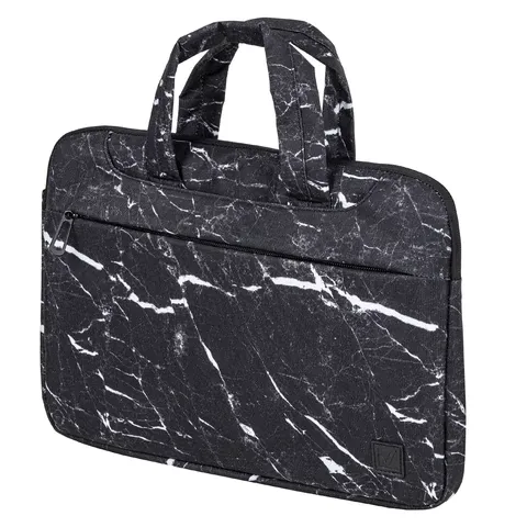 Фото товара «Сумка портфель BRAUBERG STYLE с отделением для ноутбука 13-14", 3 кармана, "Marble", черная, 26х36х3 см, 270835»