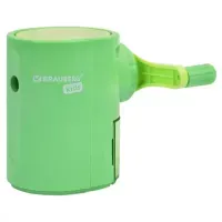 Точилка механическая BRAUBERG KIDS, для простых и цветных карандашей, корпус мятный, крепление к столу, 272003