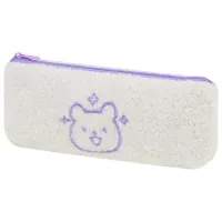 Пенал ЮНЛАНДИЯ, 1 отделение, плюш, "Bear", белый, 22x8х3 см, 272270