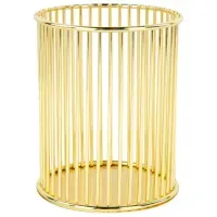 Органайзер-стаканчик для косметики и мелочей MONTE VITA (МОНТЕ ВИТА), металлический, 100х80 мм, золото, 272484