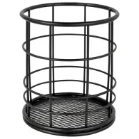 Органайзер-стаканчик для косметики и мелочей MONTE VITA (МОНТЕ ВИТА), металлический, 100х90 мм, черный, 272487