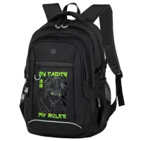 Рюкзак BRAUBERG CONTENT универсальный, 3 отделения, светоотражающий принт, "Anime choice", 47х33х18 см, 272566