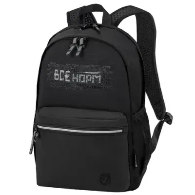 Рюкзак BRAUBERG FASHION CITY универсальный, 2 отделения, "Norm", черный, 46х31х15 см, 272573