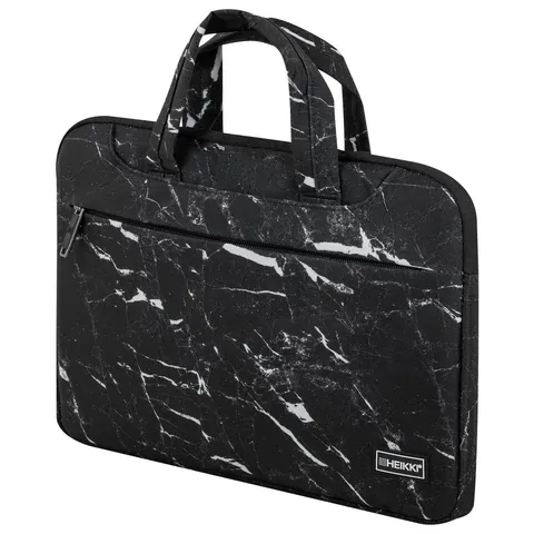 Фото товара «Сумка портфель HEIKKI STYLE (ХЕЙКИ) с отделением для ноутбука 13-14", 3 кармана, черная, 26х36х3 см, 272606»