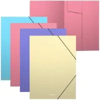 Папка на резинке Erich Krause "Pastel" А4, 600мкм, ассорти