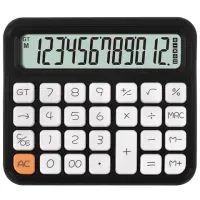 Калькулятор настольный BRAUBERG KW-1000-BK (152x132 мм), 3D-кнопки, 12 разрядов, черный, 272956