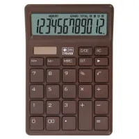Калькулятор настольный BRAUBERG CH-12-BR (153х103 мм),12 разрядов, двойное питание, коричневый, 272961