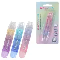 Корректирующая лента двусторонняя BRAUBERG "GRADE PASTEL", 5 мм x 10 м, корпус ассорти, блистер, 273025