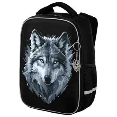 Ранец BRAUBERG LIGHT, 1 отделение, с брелком, Gray wolf, 36х26х13 см, 273111