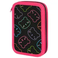 Пенал ПИФАГОР, 3 отделения, ламинированный картон, 19х11 см, "Bears", 273487