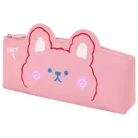 Пенал ЮНЛАНДИЯ ЮНИОР, 1 отделение, искусственная кожа, "Pink bear", 20х9х7 см, 273818