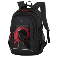 Рюкзак BRAUBERG CONTENT универсальный, 3 отделения, светоотражающий принт, "Red Moon", 47х33х18 см, 273843