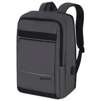 Рюкзак HEIKKI ELECT (ХЕЙКИ) универсальный, отделение для ноутбука, USB-порт, серый, 44х30х16 см, 273863