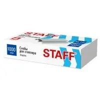 Скобы для степлера №10, 1000 штук, STAFF ECO, до 20 листов, 274044