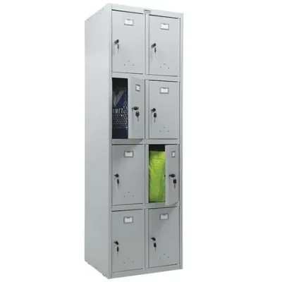 Шкаф металлический для сумок ПРАКТИК "ML/LS 24-60" восьмисекционный, 1830х600х500 мм, 33 кг, разборный, LS-24
