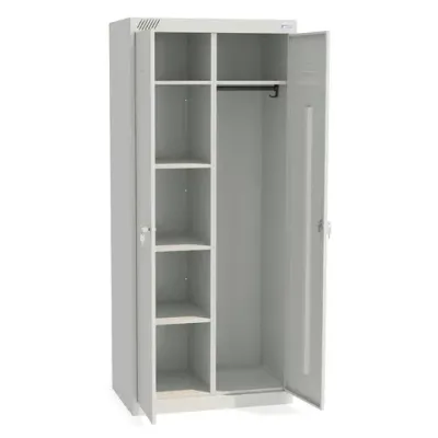 Шкаф металлический хозяйственный ШМУ-22-800, двухсекционный, 1850х800х500 мм, 38 кг, разборный