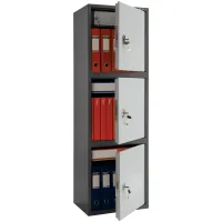 Шкаф металлический для документов AIKO "SL-150/3Т" ГРАФИТ, 1490х460х340 мм, 37 кг, S10799153502