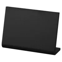 Ценник L-образный для мелового маркера A8 (5,2x7,4 см), КОМПЛЕКТ 10 шт., ПВХ, ЧЕРНЫЙ, BRAUBERG, 291297