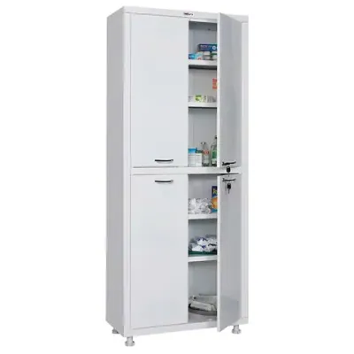 Шкаф медицинский 2-створчатый HILFE "МД 2 1670/SS" 1755х700х320 мм, белый, S26199203009