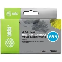 Картридж совм. Cactus CZ112AE (№655) желтый для HP DJ IA 3525/5525/4515/4525 (14.6мл)