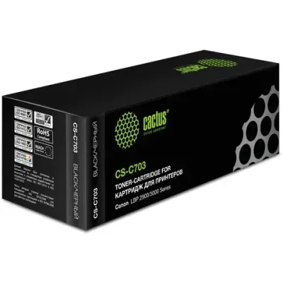 Картридж совм. Cactus C703 черный для Canon LBP2900/3000Series (2000стр.)