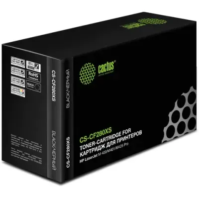 Картридж совм. Cactus CF280XS черный для HP LJ Pro 400/M401/M425 (6900стр.)