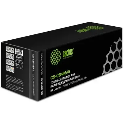 Картридж совм. Cactus CB436AS черный для HP LJ P1505/ M1120/M1522 (2000стр.)