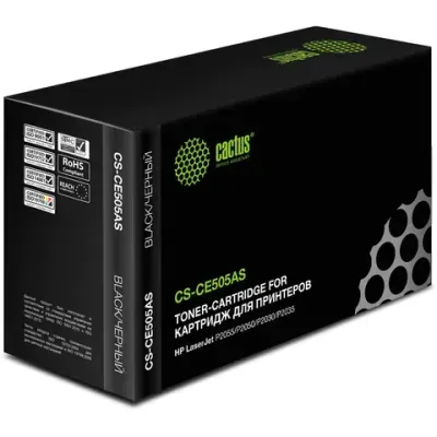 Картридж совм. Cactus CE505AS черный для HP LJ P2055/P2035 (2300стр.)
