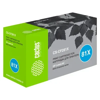 Картридж совм. Cactus CF281X черный для HP LJ Ent M630/M605dn/M606dn/M605x (25000стр.)