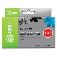 Картридж совм. Cactus PFI107C синий для Canon IP iPF670/iPF680/iPF685/iPF770/iPF780 (130мл)
