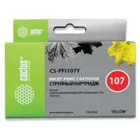 Картридж совм. Cactus PFI107Y желтый для Canon IP iPF670/iPF680/iPF685/iPF770/iPF780 (130мл)
