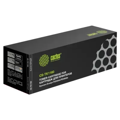 Картридж совм. Cactus TK-1160 черный для Kyocera Ecosys P2040dn/P2040dw (7200стр.)