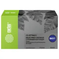 Картридж совм. Cactus EPT8651 черный для Epson WF5190/5690 (176мл)