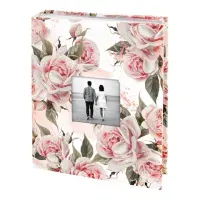 Фотоальбом BRAUBERG "Flowery love" на 200 фото 10х15 см, твердая обложка, окно под фото, 391424