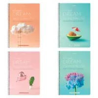 Тетрадь А4, 80 л., BRAUBERG, гребень, клетка, обложка картон, "Dream", 404049